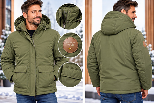 Modische winterjacke parka - modische, /