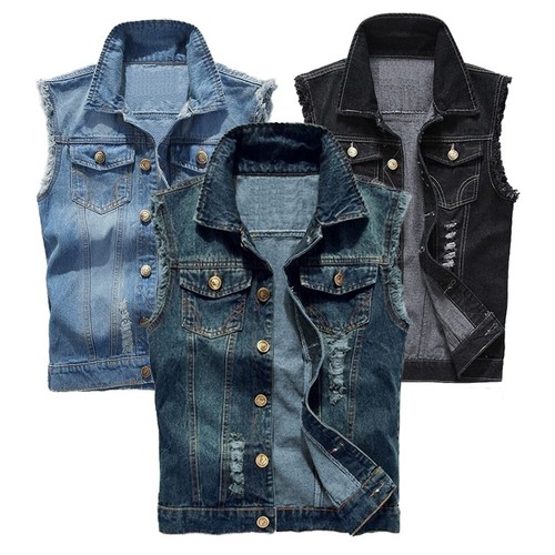 Herren denim gilet weste - gilet,